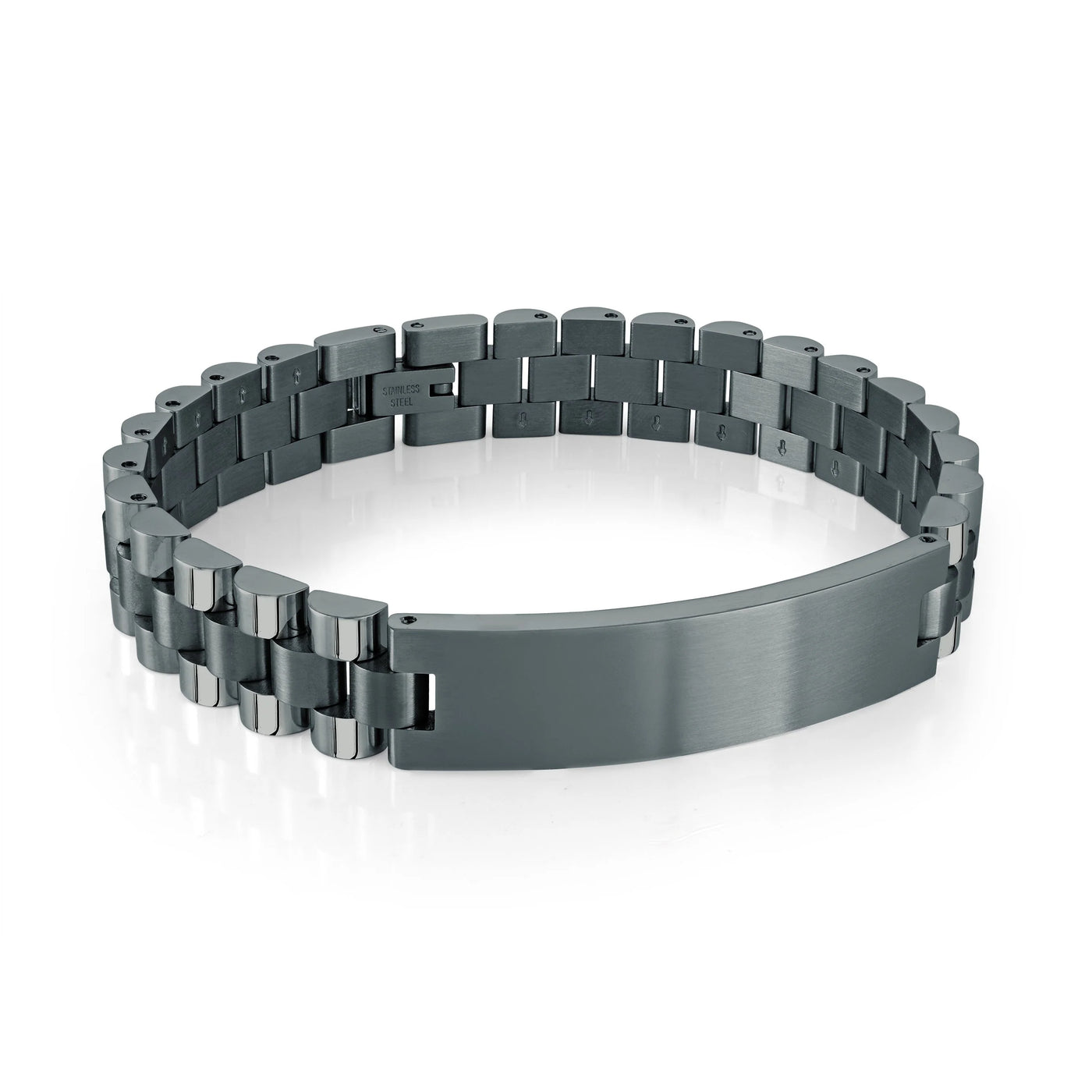 Stainless Steel Brushed ID 11.6MM Link Bracelet - SMB707-8.5