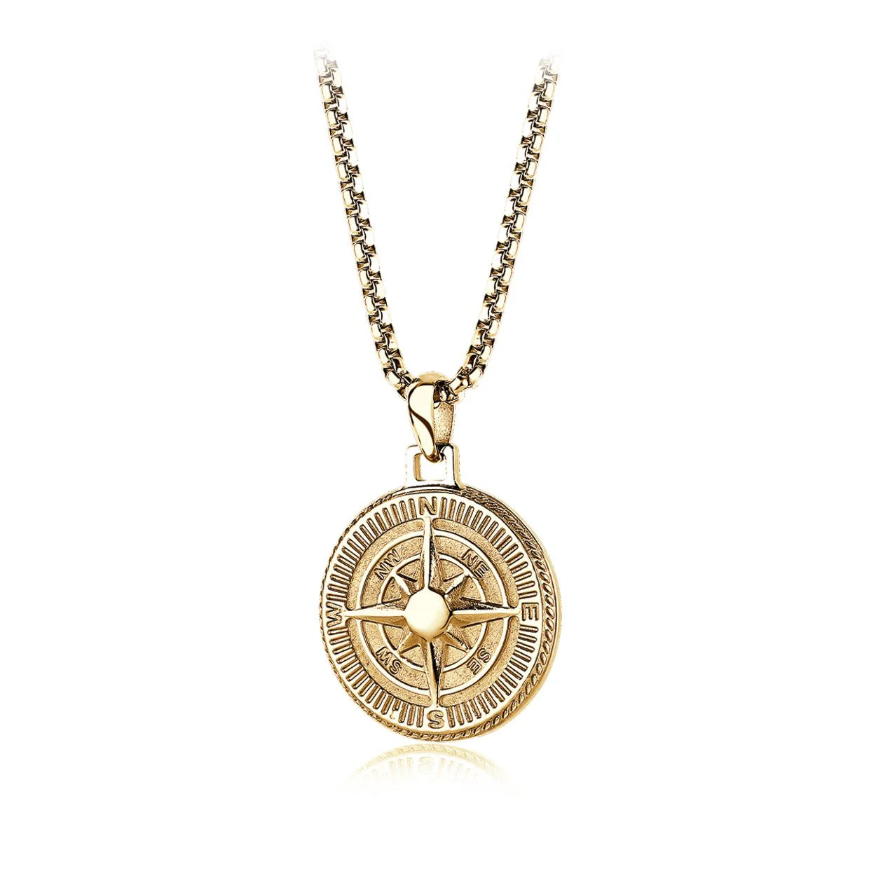 Stainless Steel Compass Pendant & Chain - SP139