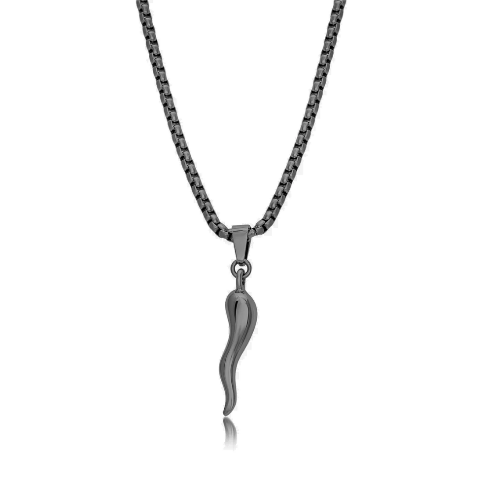 Stainless Steel Cornetto Pendant & Chain - SP341