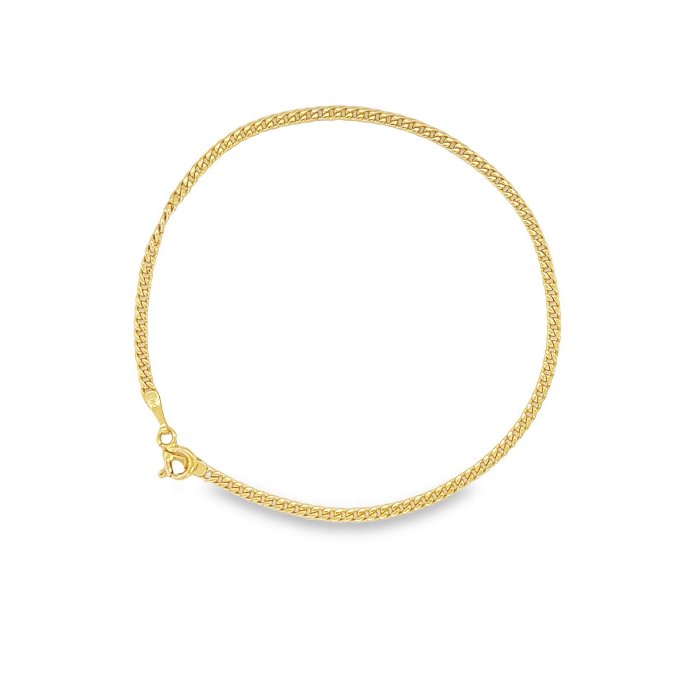 10 Karat Yellow Gold Thin Curb Bracelet