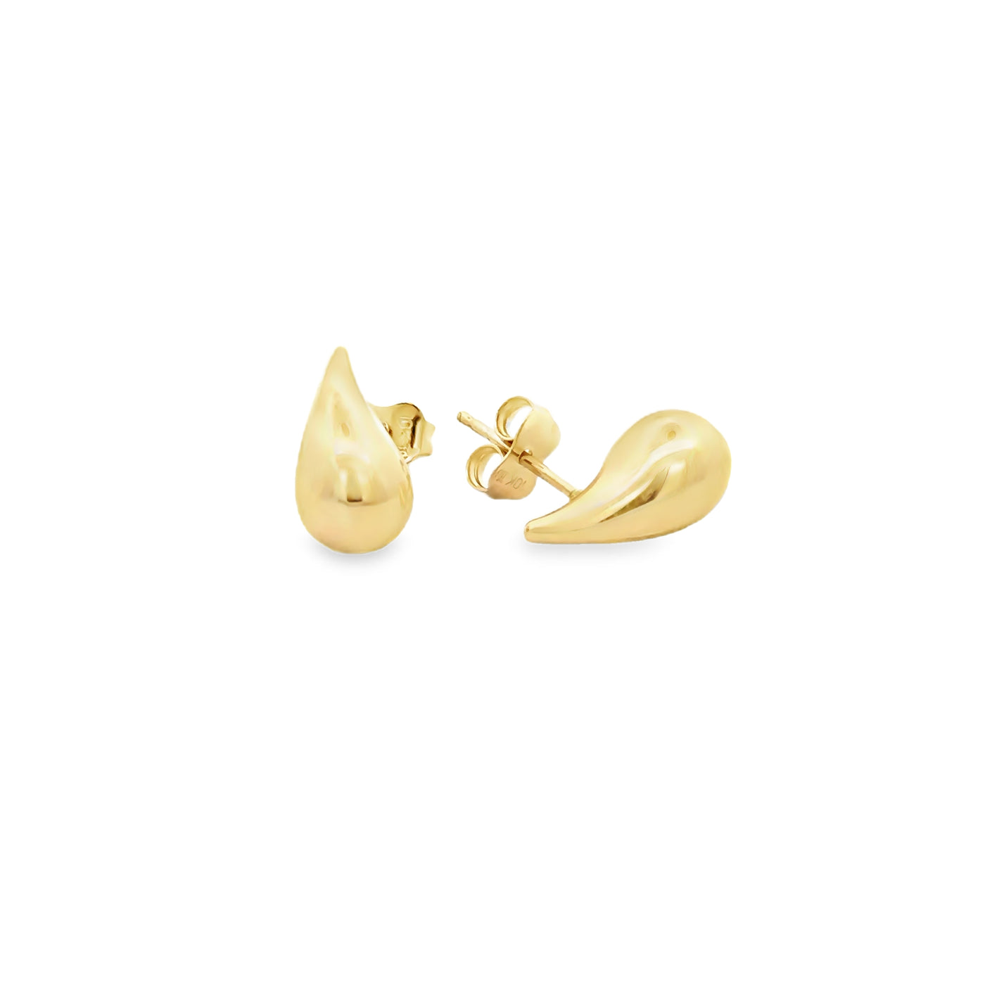 10 Karat Gold Teardrop Stud Earrings