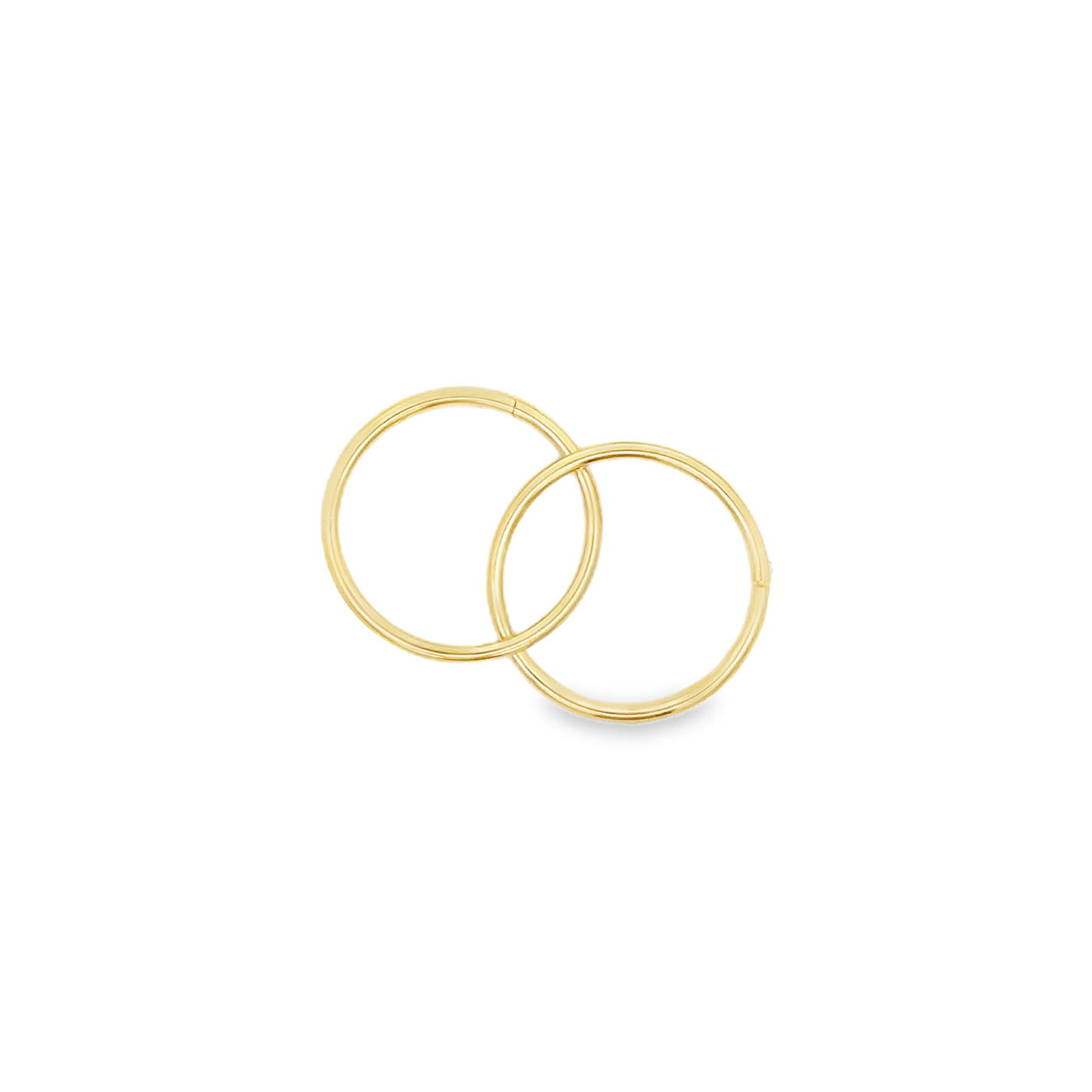 10 Karat Yellow Gold 13.5mm Sleeper Hoops