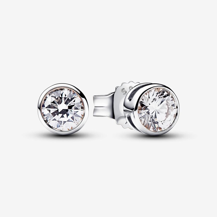 Pandora Era Lab-grown Diamond Bezel Stud Earrings 0.50 carat tw Sterling Silver-292864C01