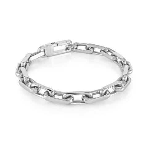 Stainless Steel Oval Link 7MM Link Bracelet - SMB689-8.25