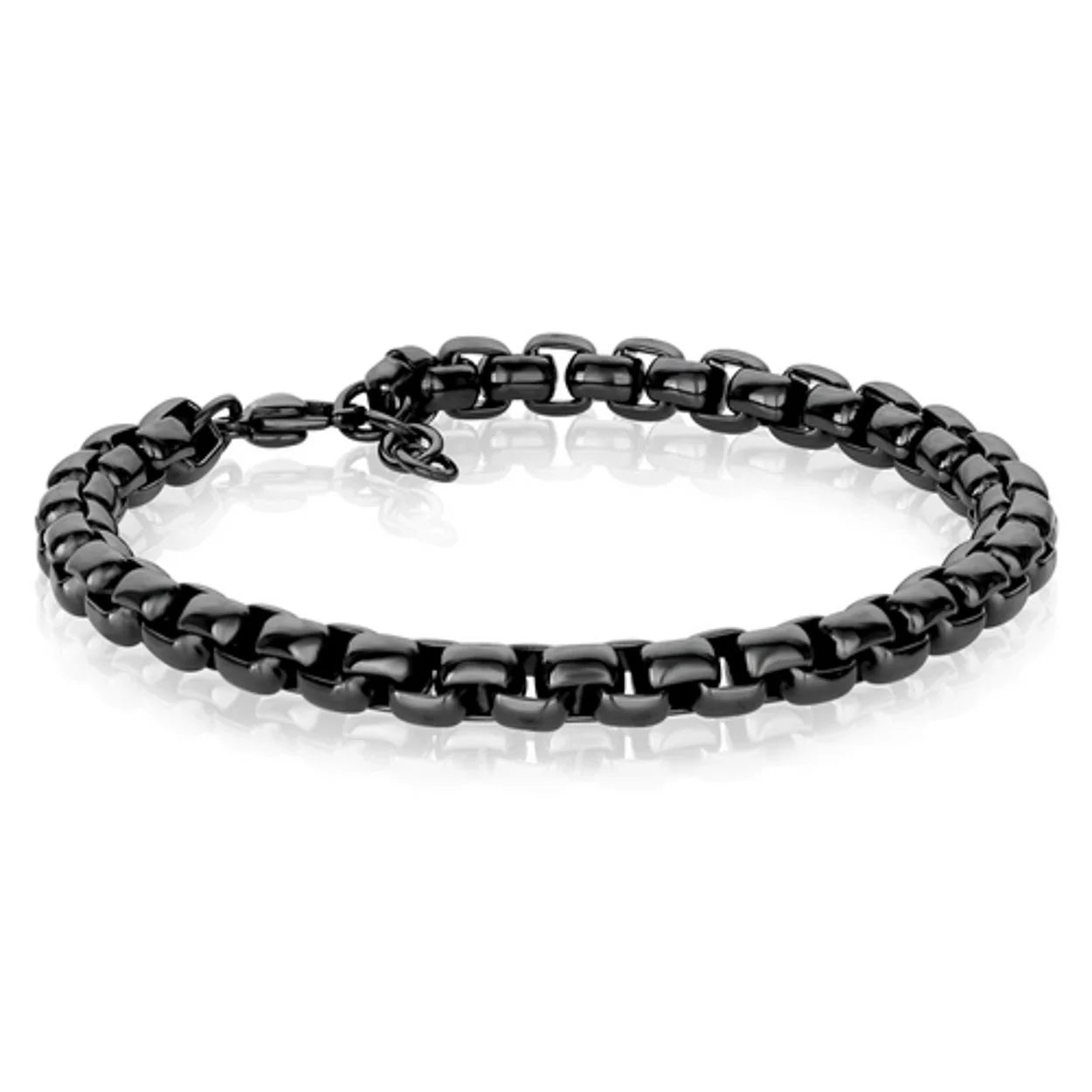 Stainless Steel Round Box Link 4.5MM Bracelet - SMB190