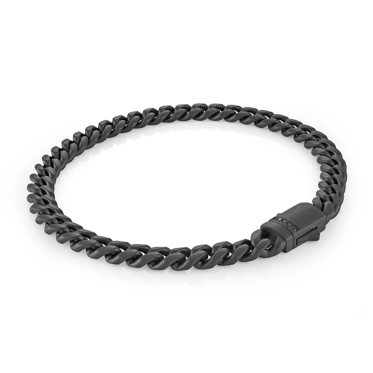 Stainless Steel Matte Curb 6MM Link Bracelet - SMB753-8