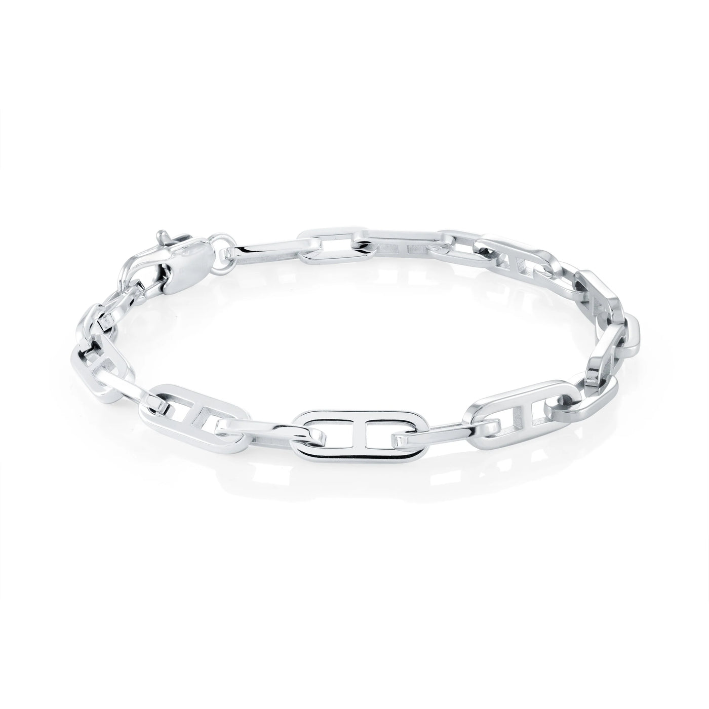 Stainless Steel Oval 5.5MM Link Bracelet - SMB699-8