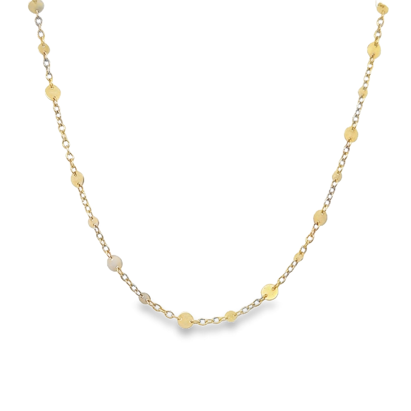 10 Karat Yellow Gold Multi-Disc Necklace