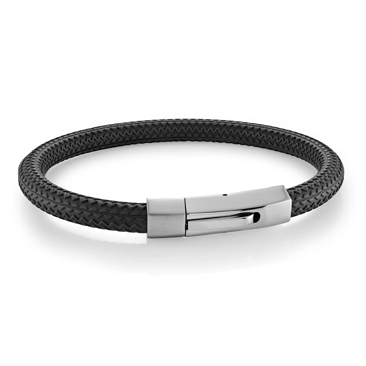 Stainless Steel Rubber Bracelet - SBR21-8