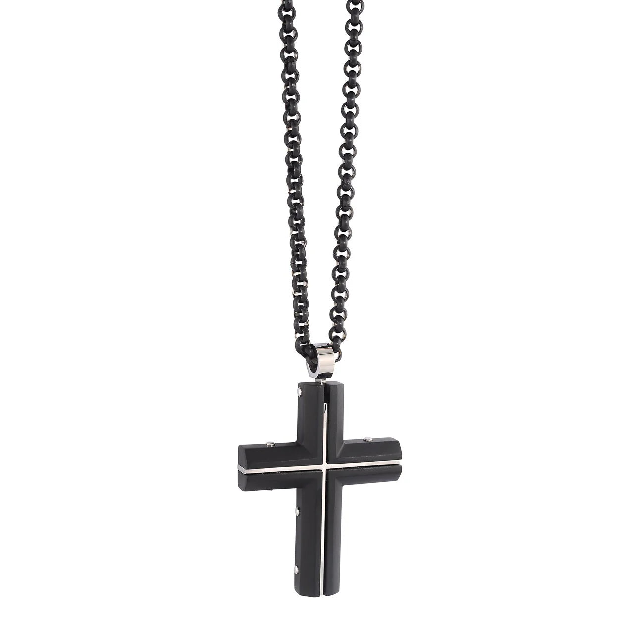 Stainless Steel Cross Pendant & Chain  - SC37