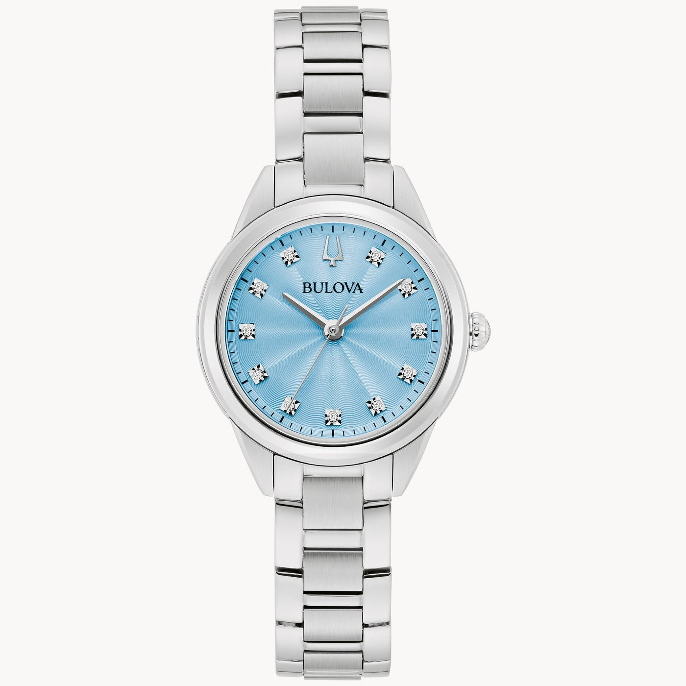 Bulova Sutton Quartz Ladies Blue Dial Watch - 96P250