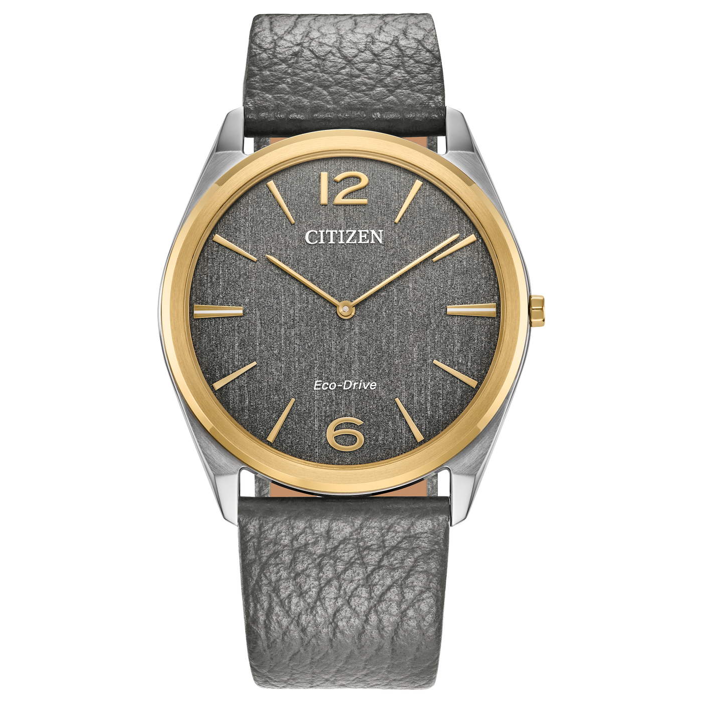 Citizen Suratto Grey Dial Leather Strap Watch - AR3124-07H