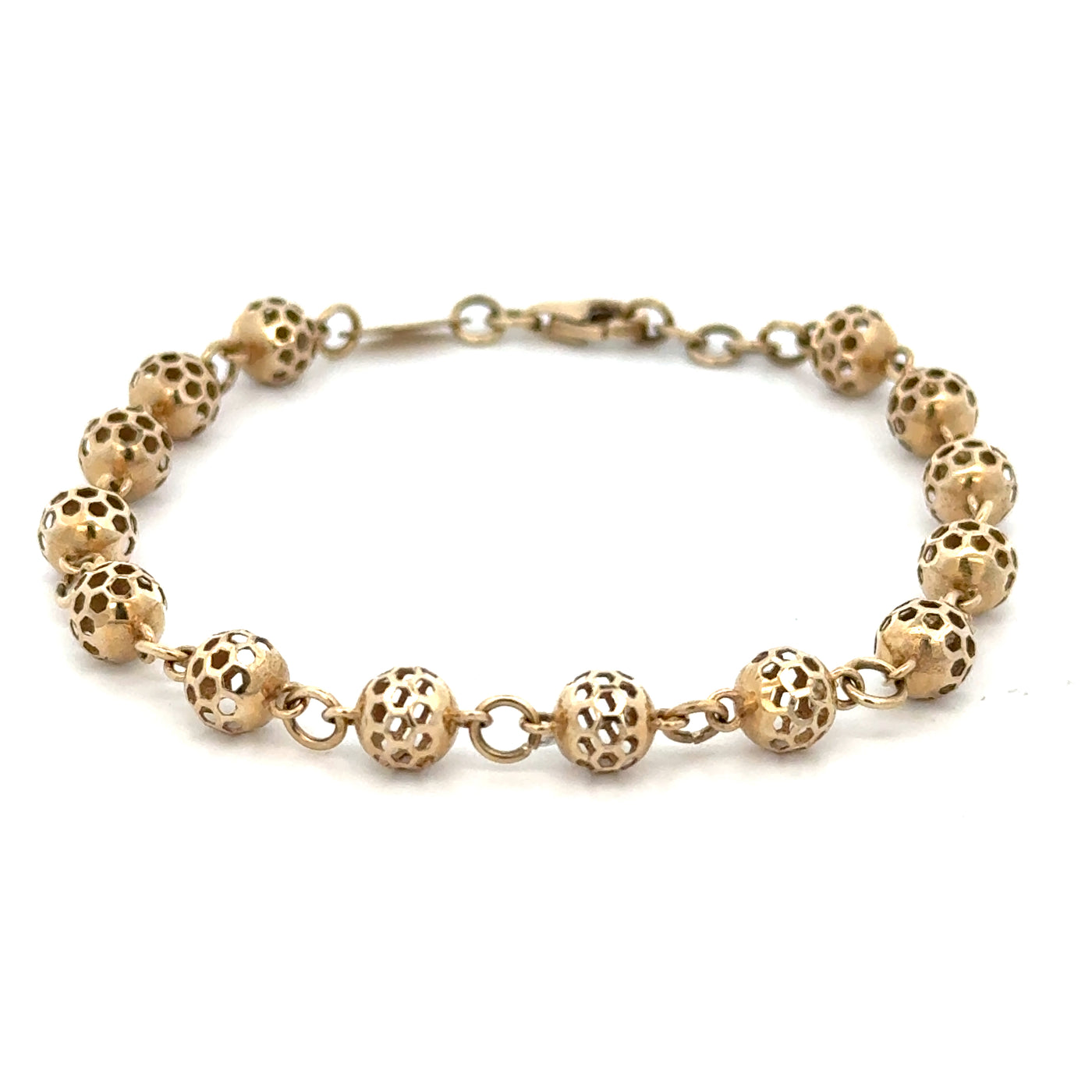 10 Karat Yellow Gold Bead Bracelet