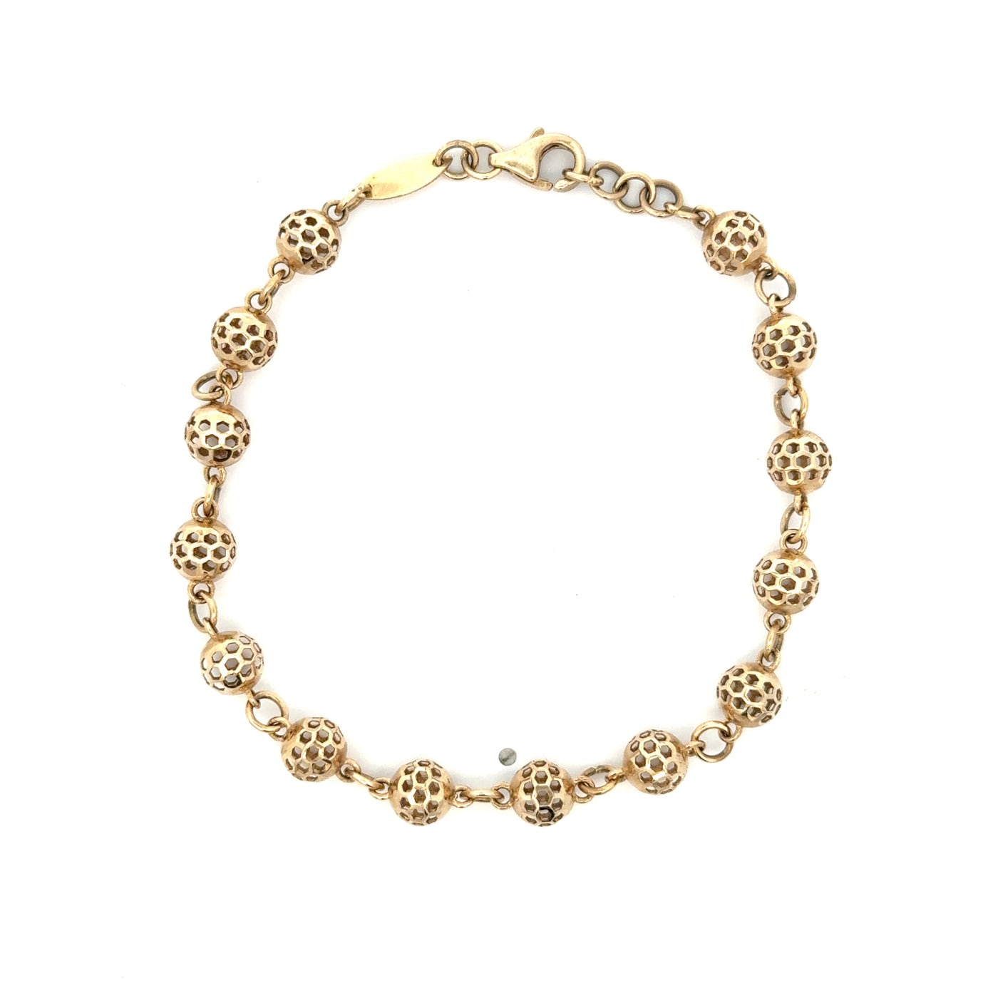 10 Karat Yellow Gold Bead Bracelet