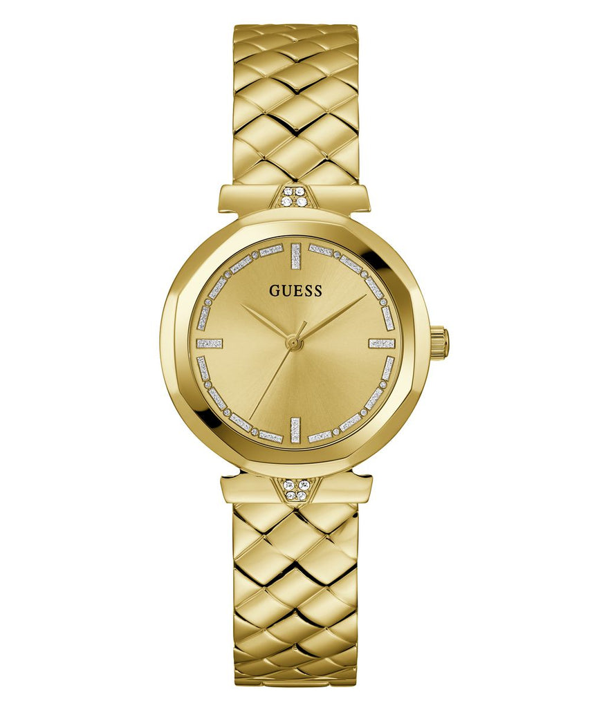 Guess Gold Tone Stainless Quartz Watch-GW0613L2