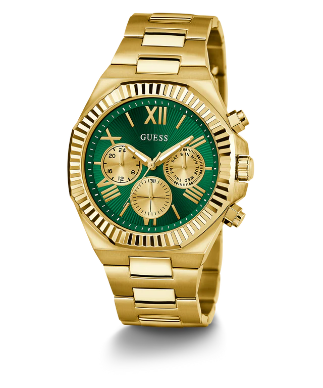 Guess Mens Gold Tone Multi-function Watch - GW0703G2