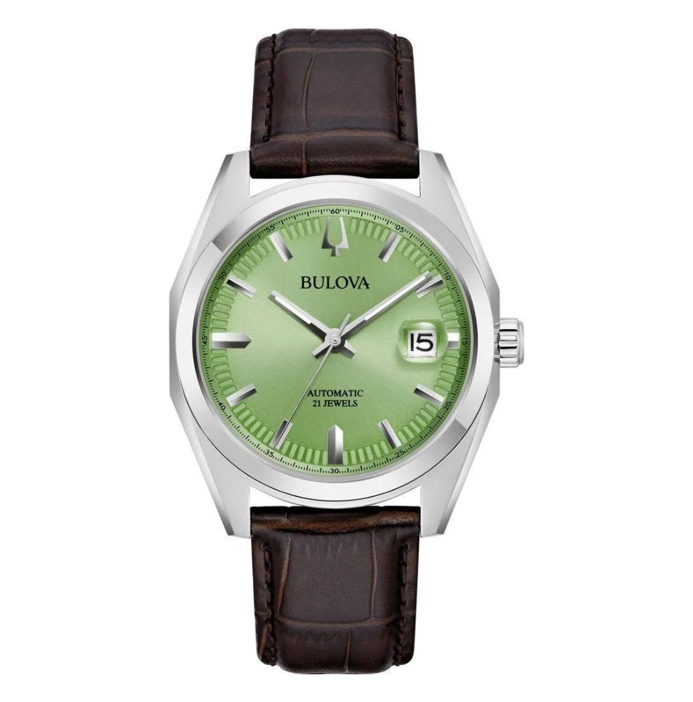 Bulova Surveryor Automatic Green Dial Watch 96B427