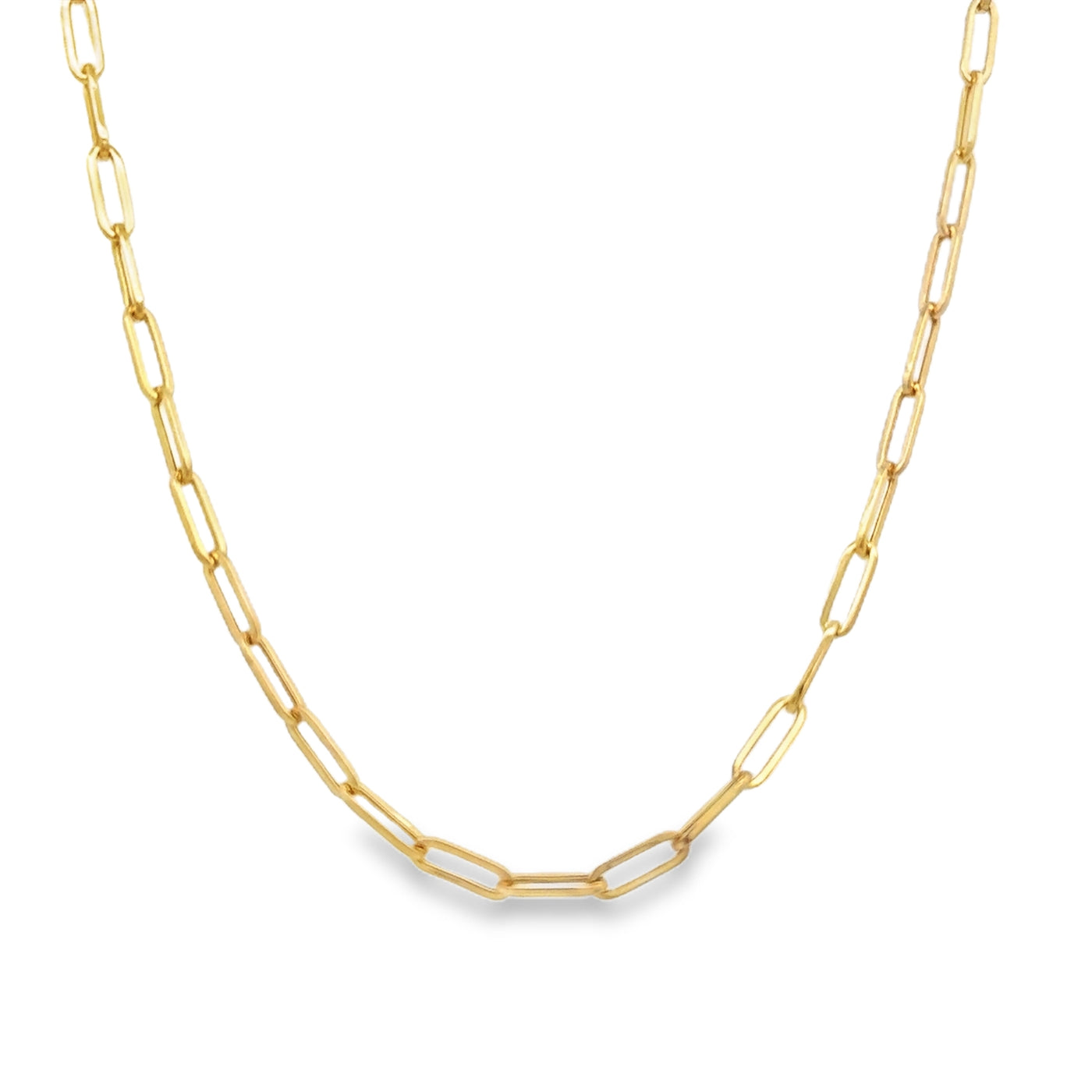 10 Karat Yellow Gold 20" Paperclip Chain