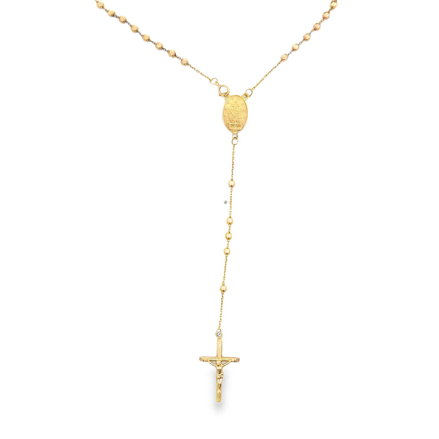 10 Karat Yellow Gold Rosary Necklace