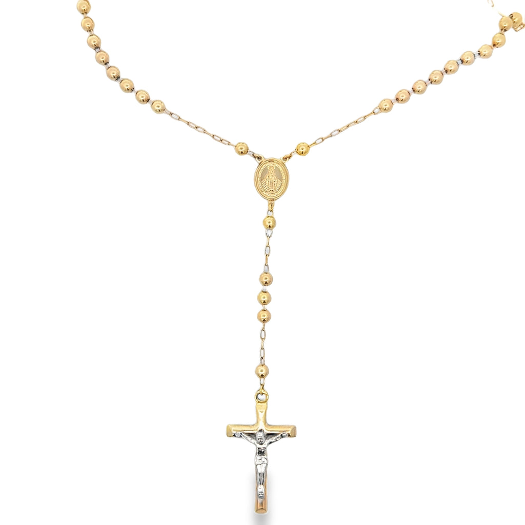 10 Karat Yellow Gold Rosary Necklace