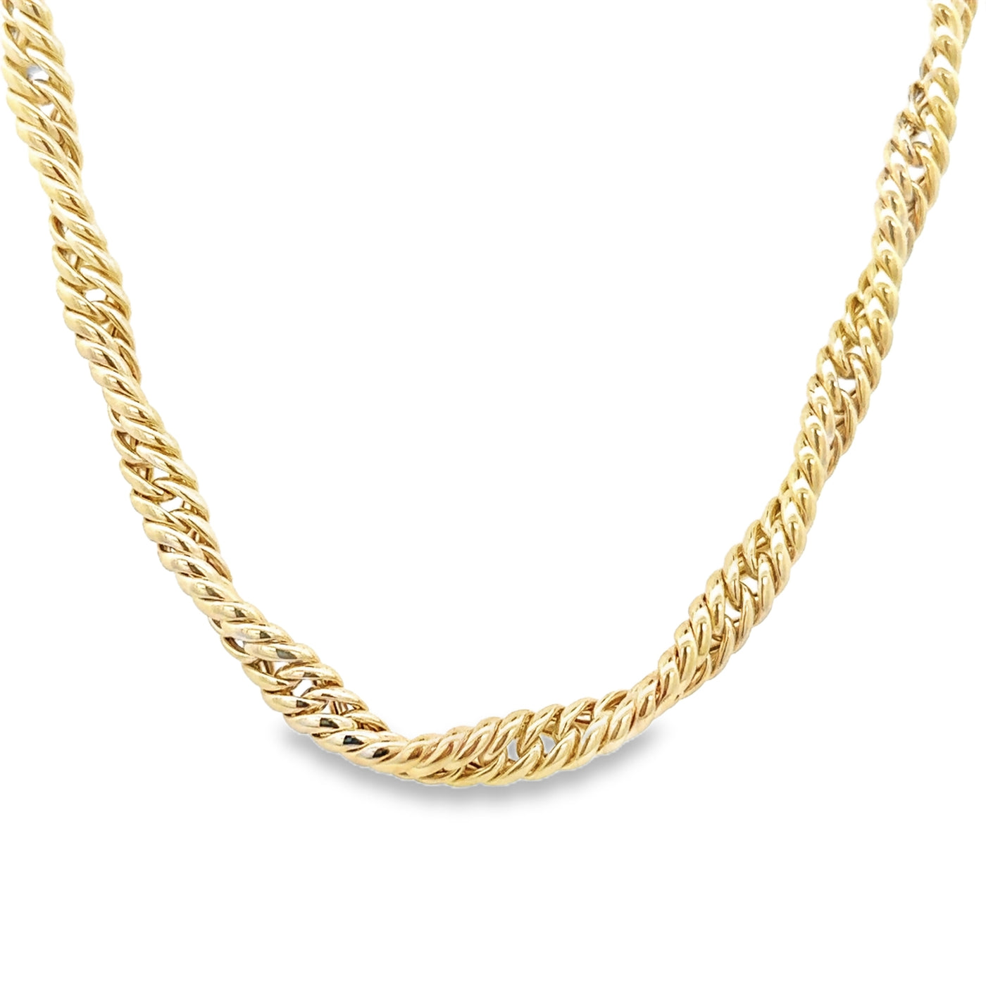 14 Karat Yellow Gold Twisted Curb Necklace