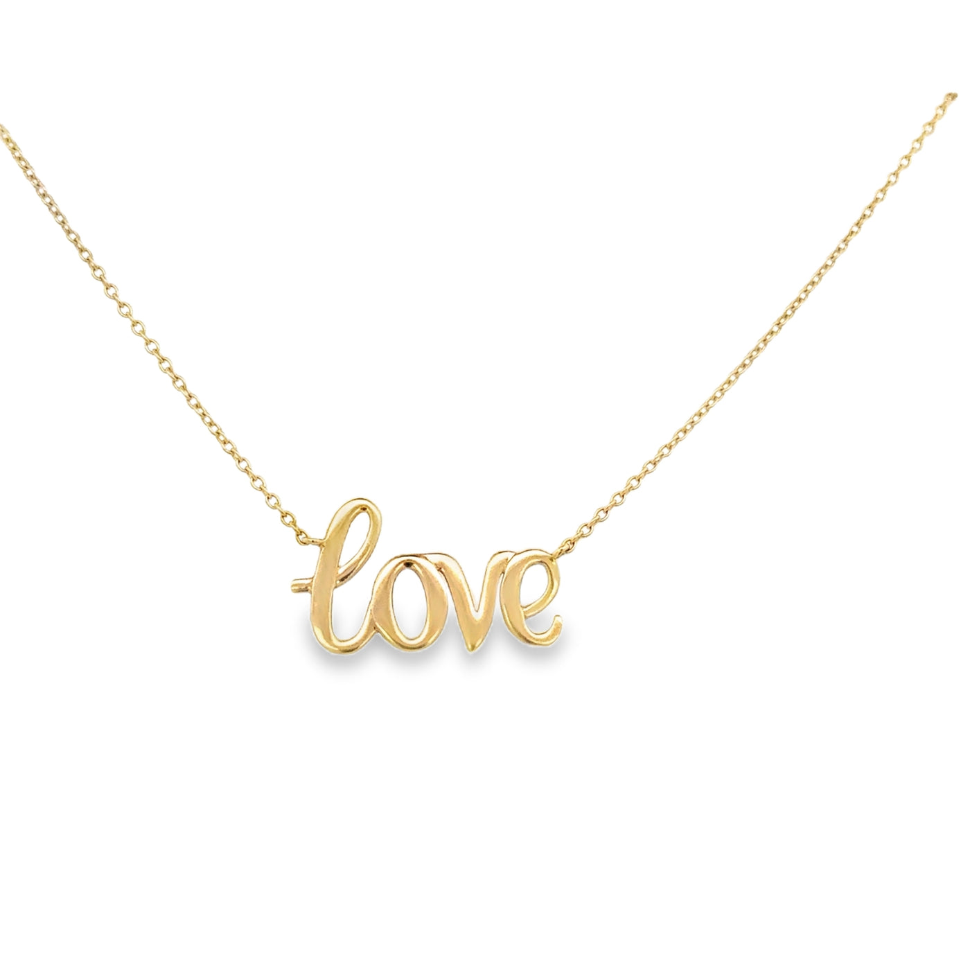 14 Karat Yellow Gold Love Necklace