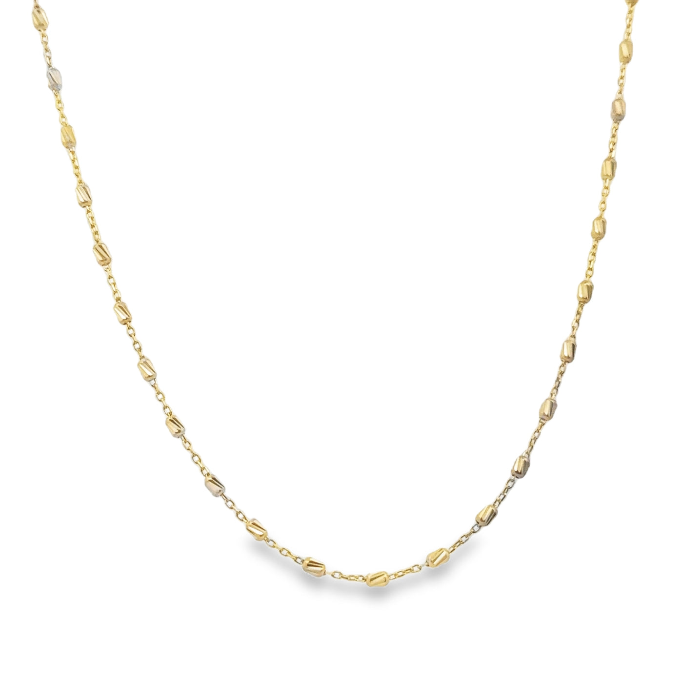 10 Karat Yellow Gold Sparkle Cut Necklace