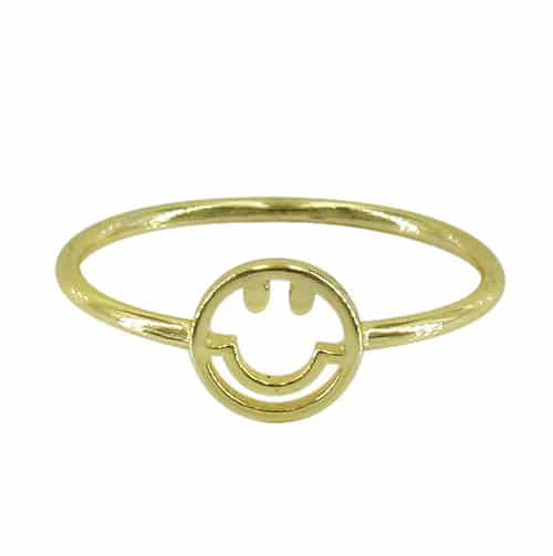 Sterling Silver Happy Face Ring