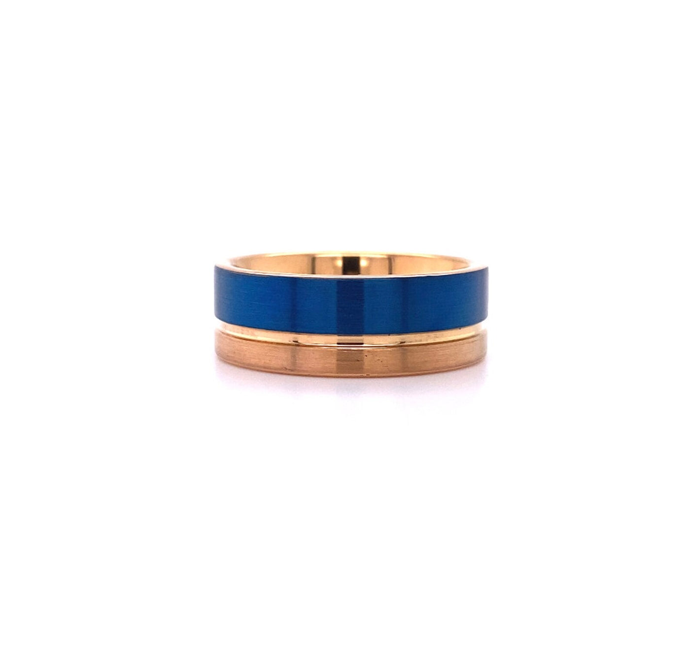 Tungsten Carbide Rose and Blue Band-FINAL SALE