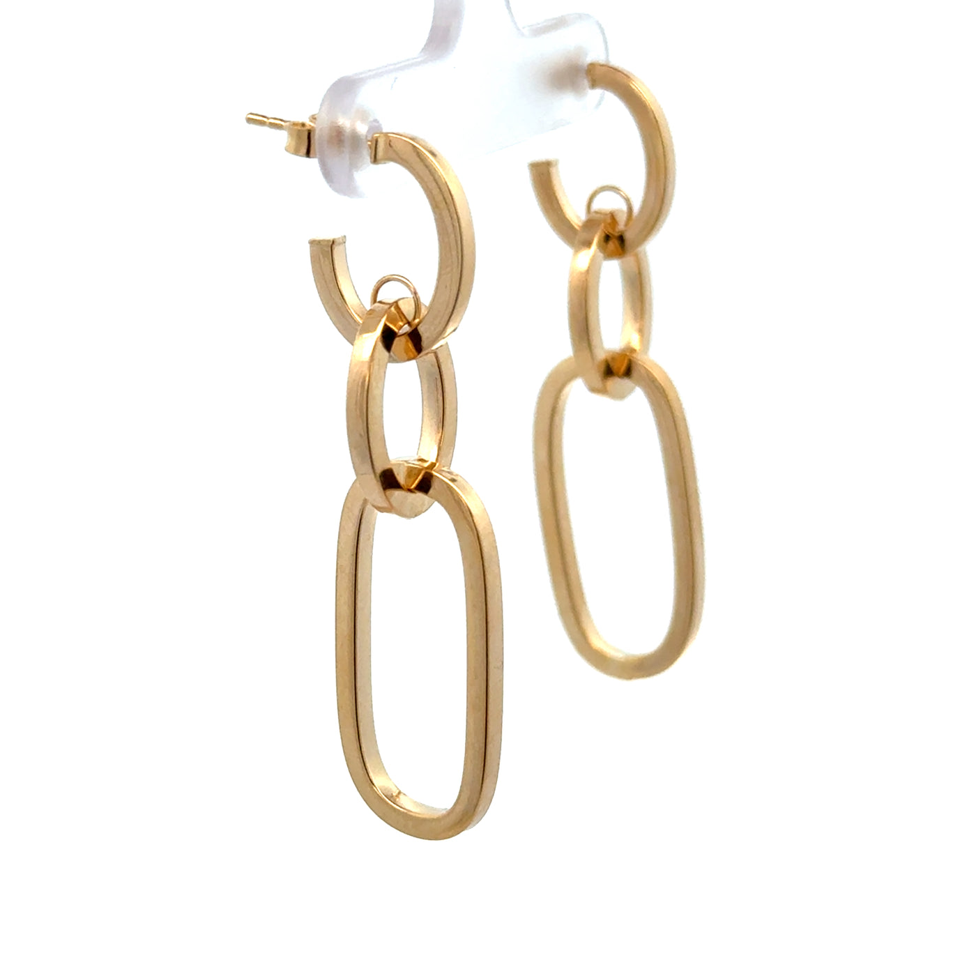 10 Karat Yellow Gold Dangle Geometric Earrings