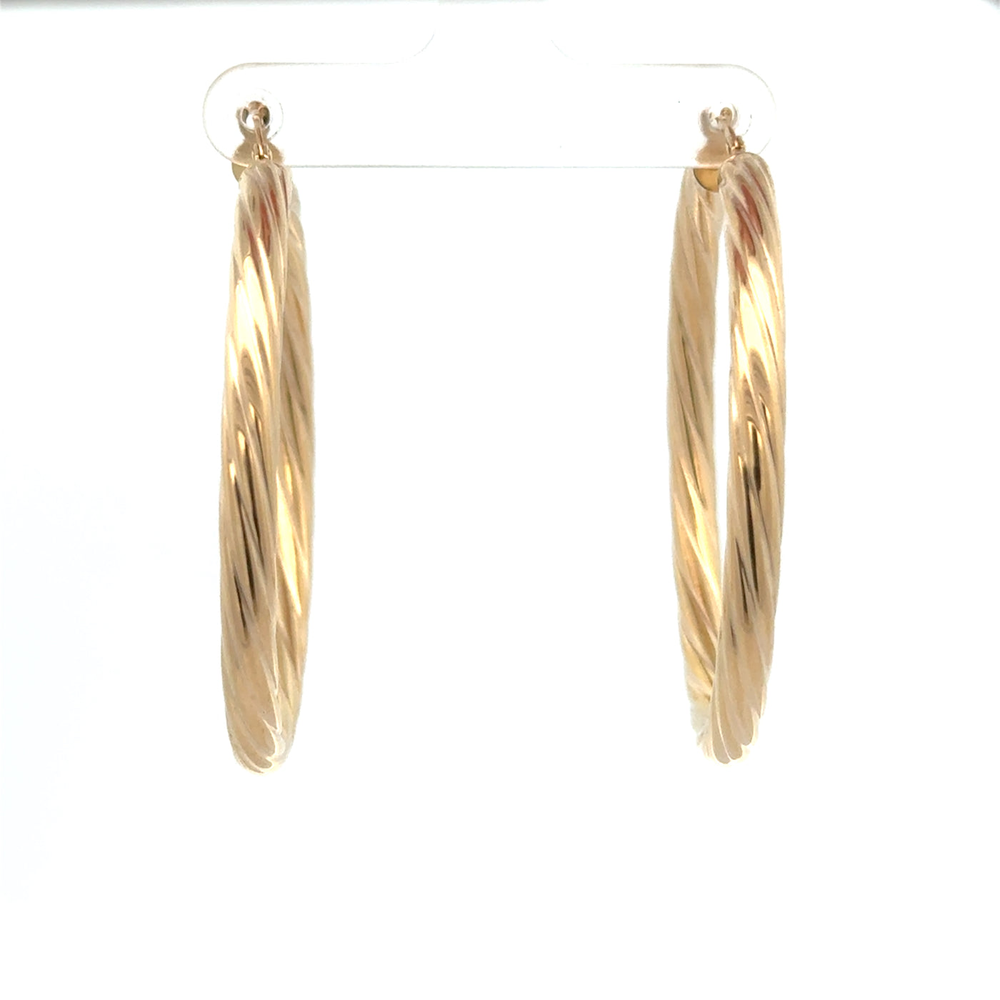 10 Karat Yellow Gold Large Rope Earring