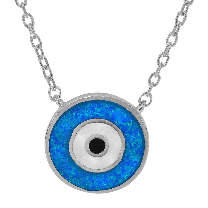 Sterling Silver Evil Eye Necklace