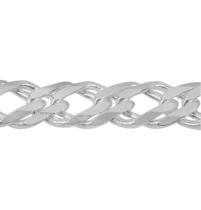 Sterling Silver 8mm Rombo Link Chain Bracelet