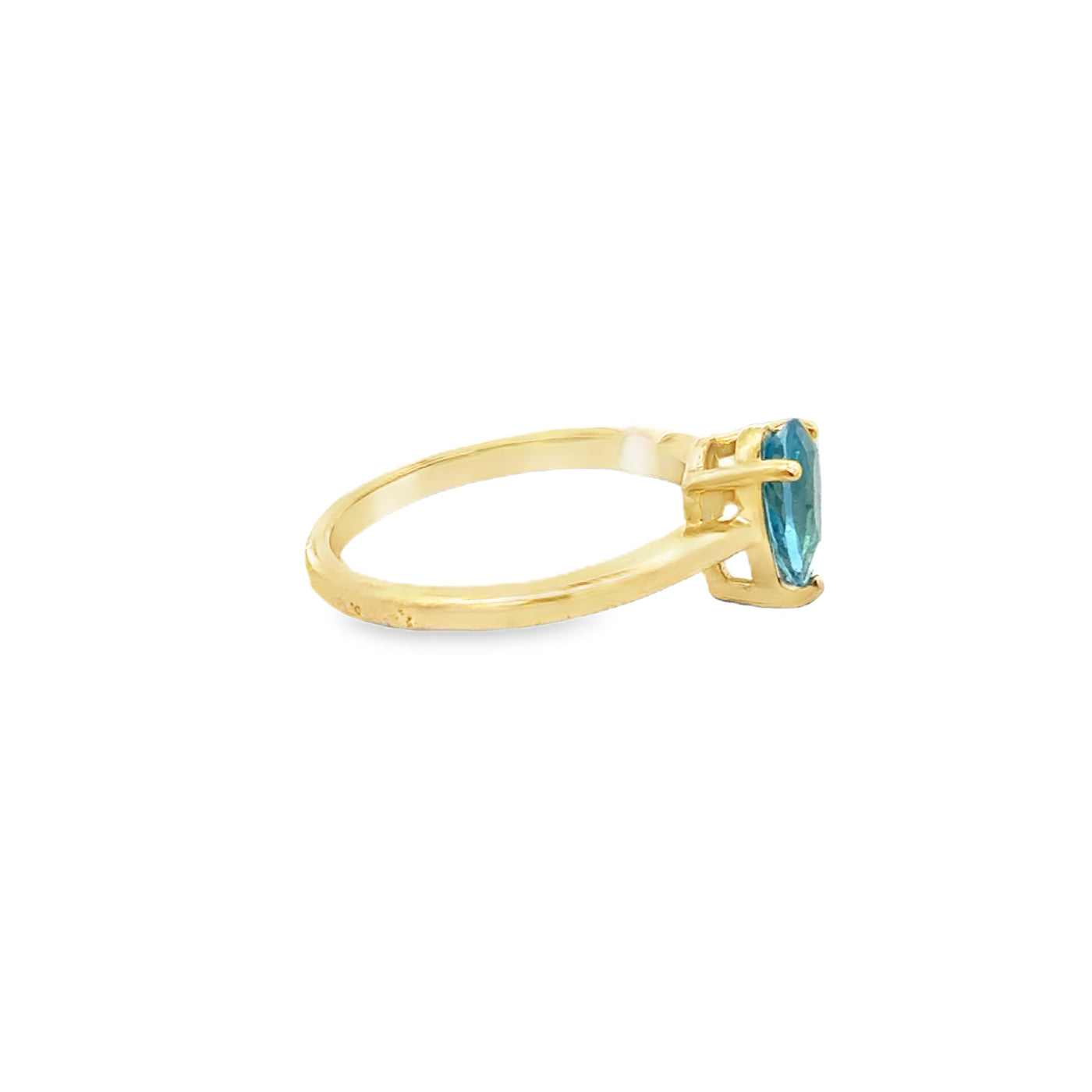 10 Karat Yellow Gold Blue Topaz Ring