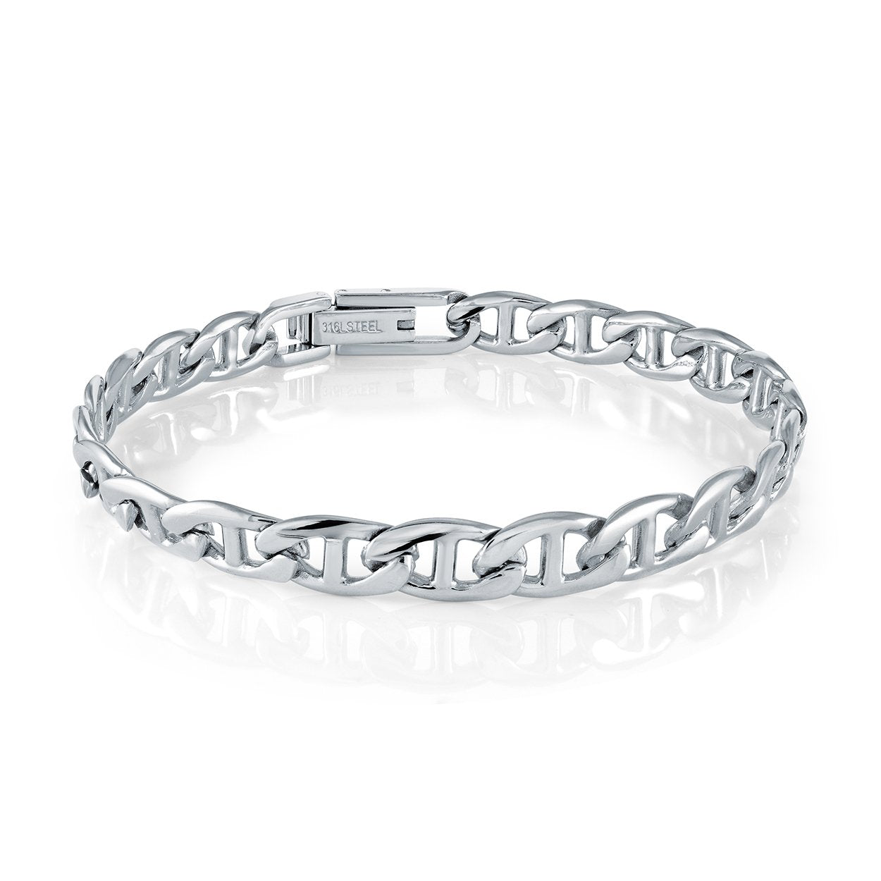 Stainless Steel Mariner Link Bracelet 7MM - SMB660