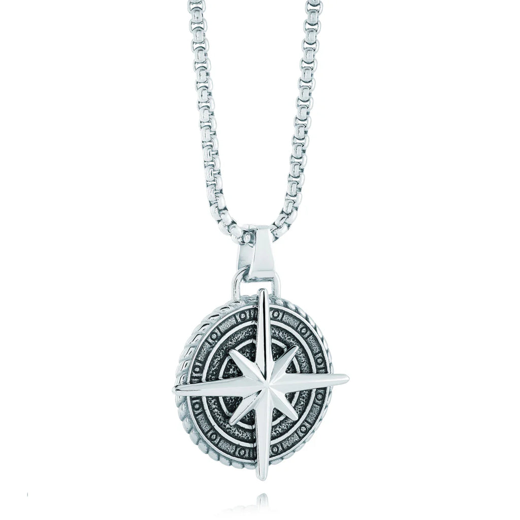 Stainless Steel North Star Pendant & Chain - SP224