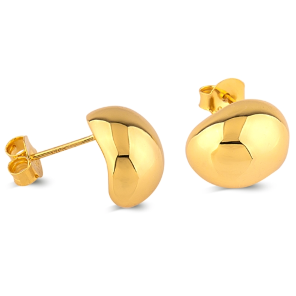 Sterling Silver Gold Plated Stud Earrings
