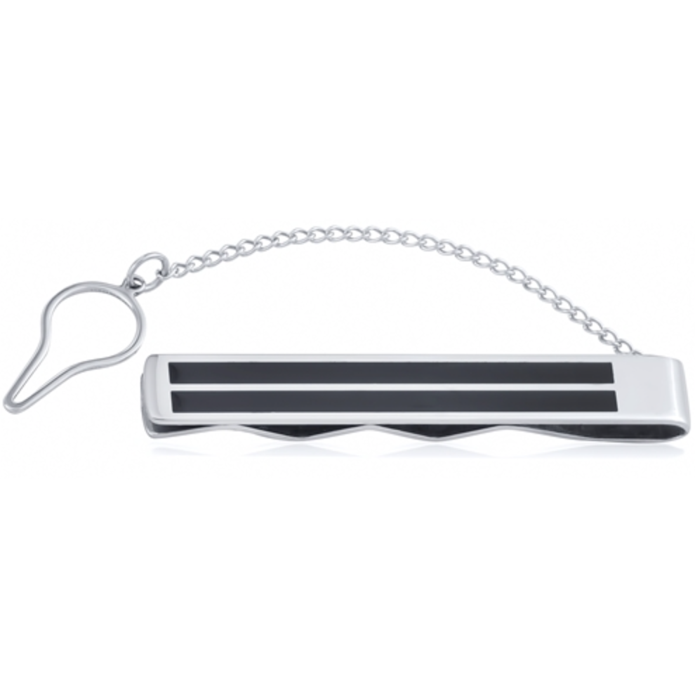 Stainless Steel Black Enamel Tie Bar