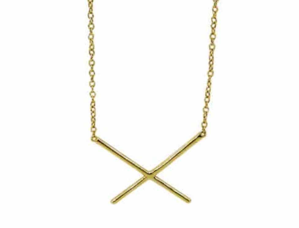 Sterling Silver X Gold Plated Necklace