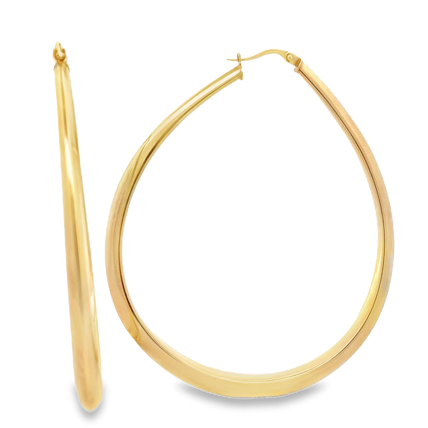 14 Karat Yellow Gold Large Hoop Earring