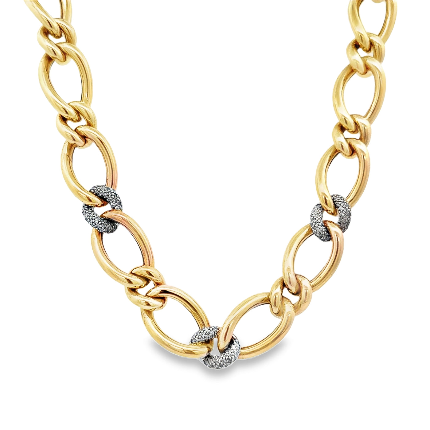 14 Karat Yellow Gold Cubic Zirconia Necklace