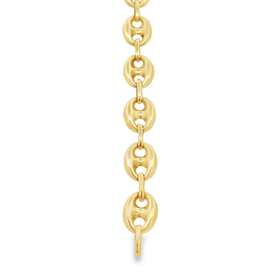 10 Karat Yellow Gold Puffed Mariner Link Bracelet