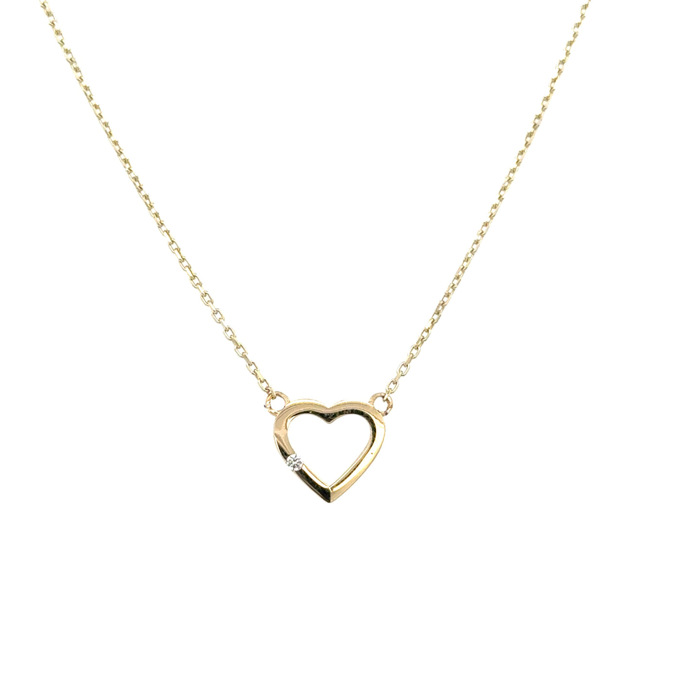 10 Karat Yellow Gold Heart Necklace