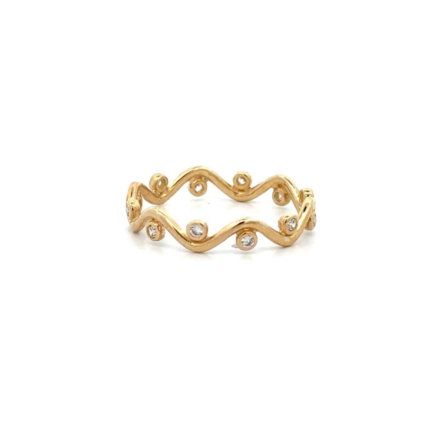 10 Karat Yellow Gold Cubic Eternity Ring