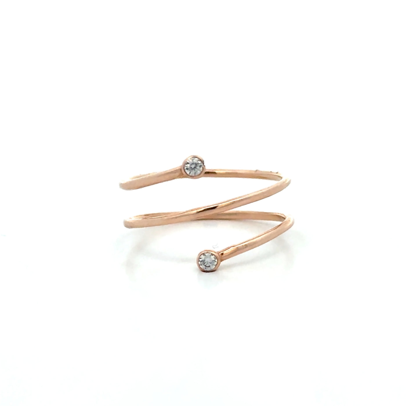 10 Karat Rose Gold Twist Coil Ring