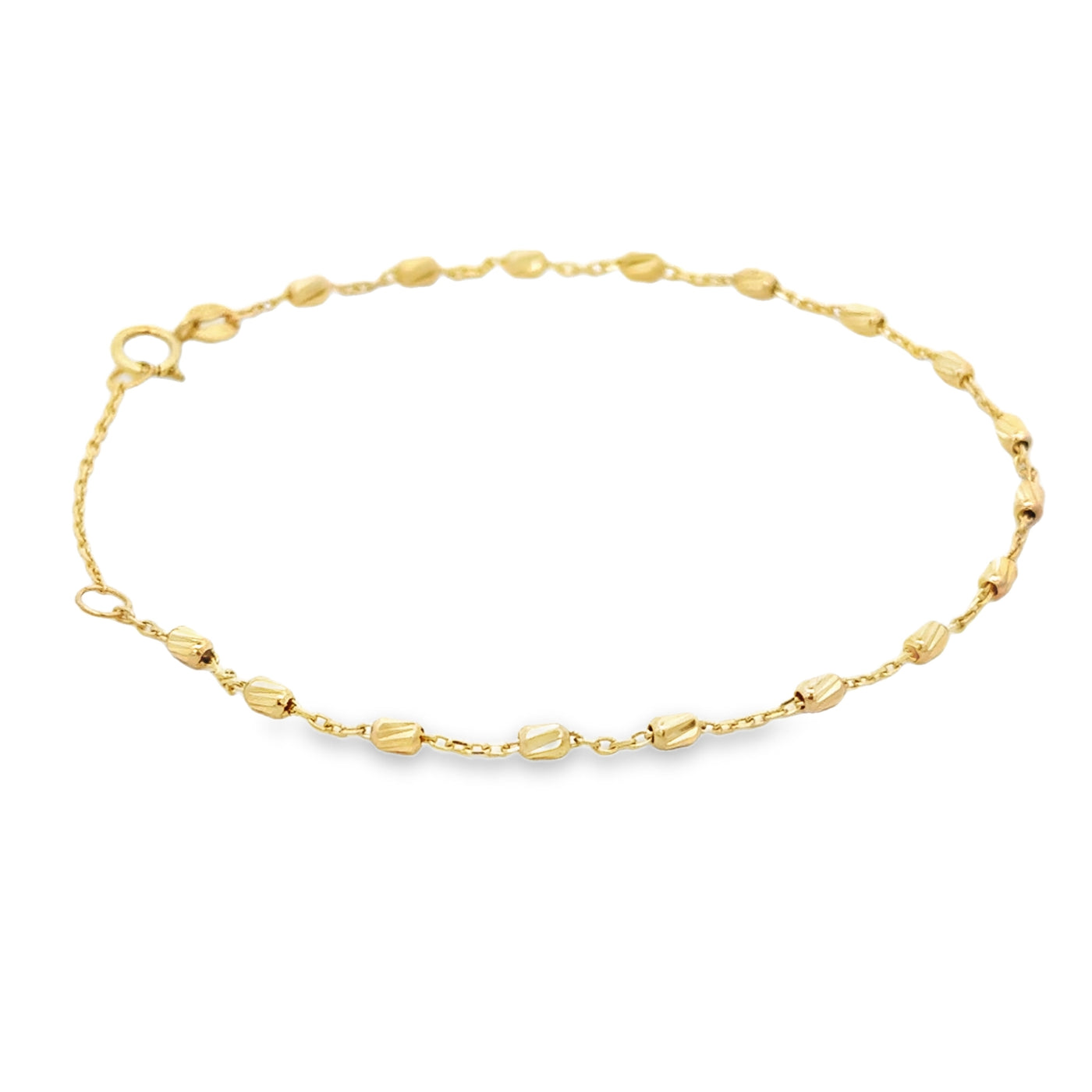 10 Karat Yellow Gold Sparkle Cut Bracelet