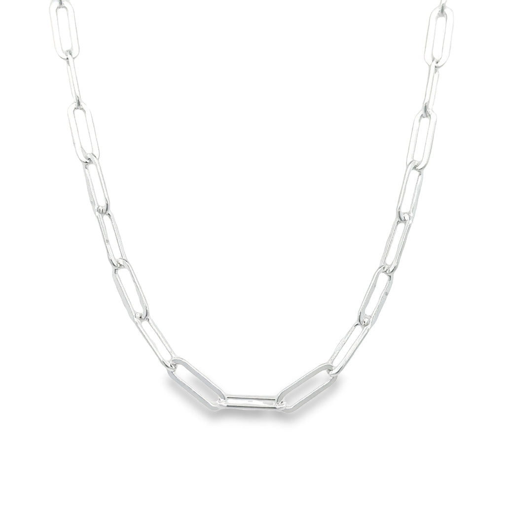 Sterling Silver Flat 3.1mm Paperclip Chain