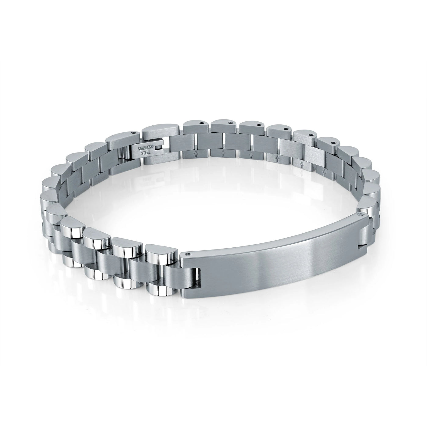 Stainless Steel Brushed ID 8MM Link Bracelet - SMB703-7.5