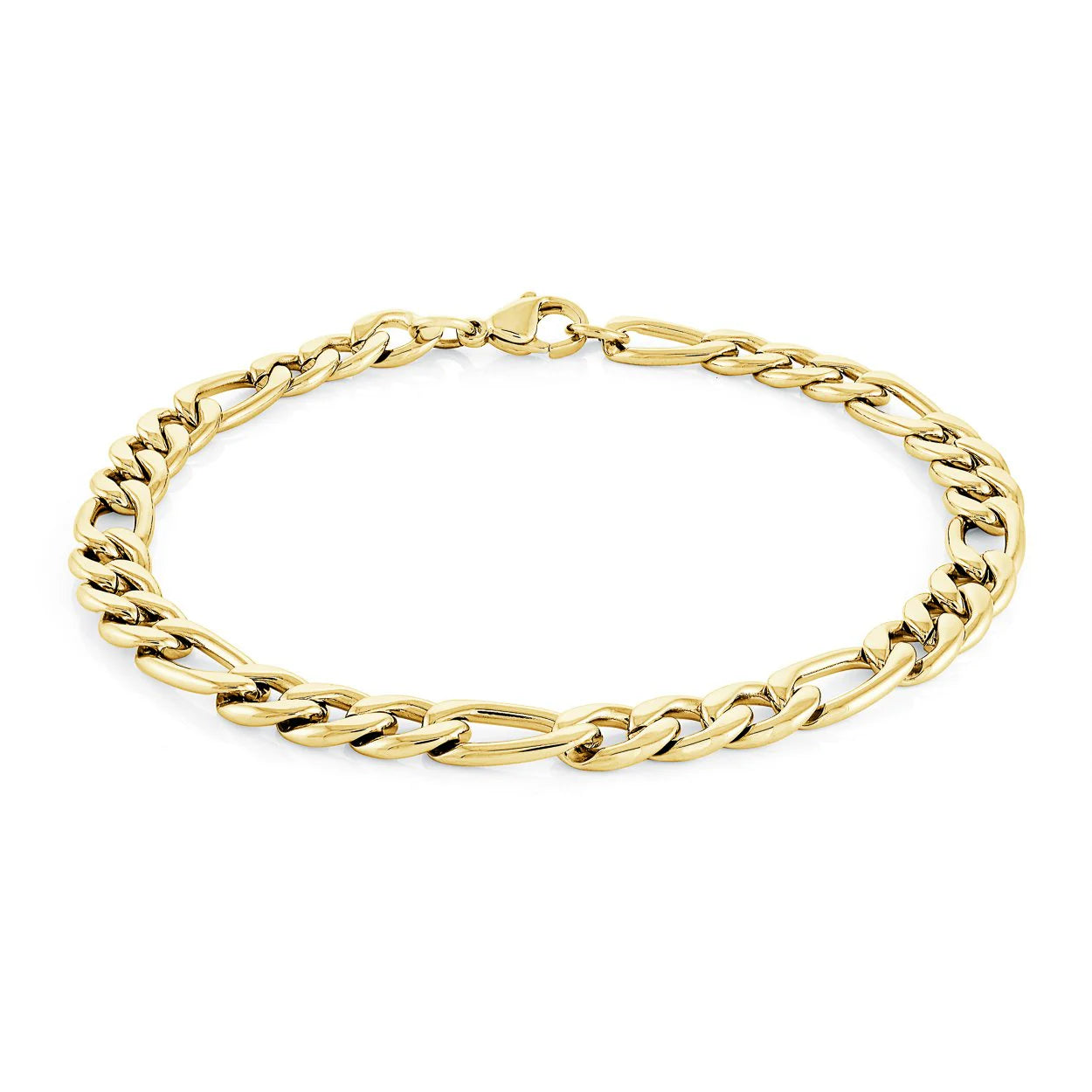 Stainless Steel Figaro Link Bracelet 6MM - SMB480