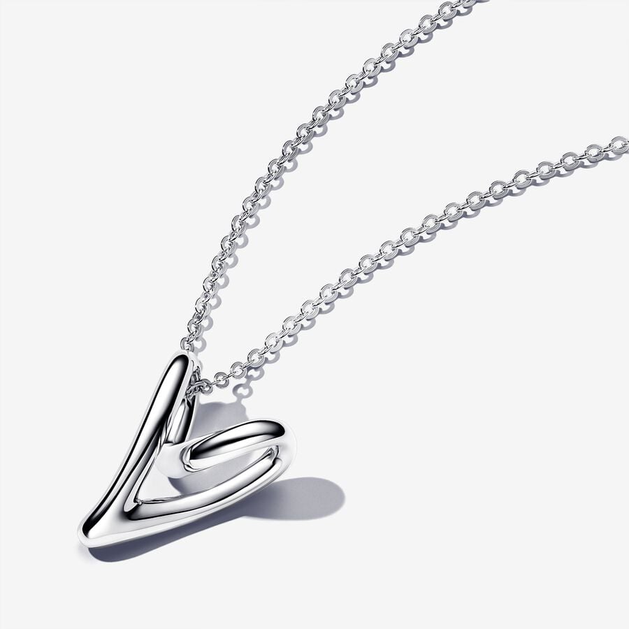 Pandora Organically Shaped Heart Pendant Necklace 393272C00-70